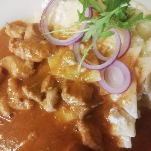 Harcsapaprikás túrós csuszával